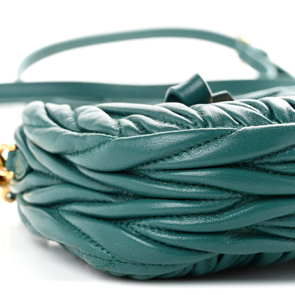Miu Miu Nappa Matelasse Micro Wander Hobo Laguna 8 of 9