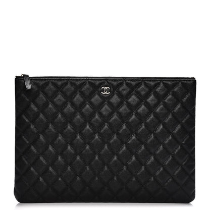 Chanel Caviar Quilted Large Cosmetic Case Black 1 of 8
