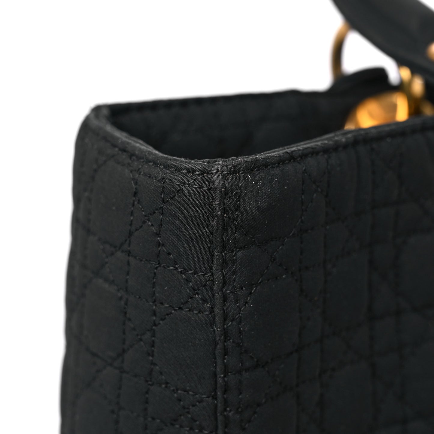 Nylon Cannage Large Lady Dior Black