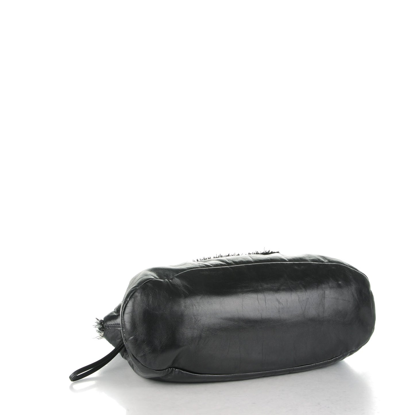 Tweed Lambskin Drawstring Tweedy Tote Black