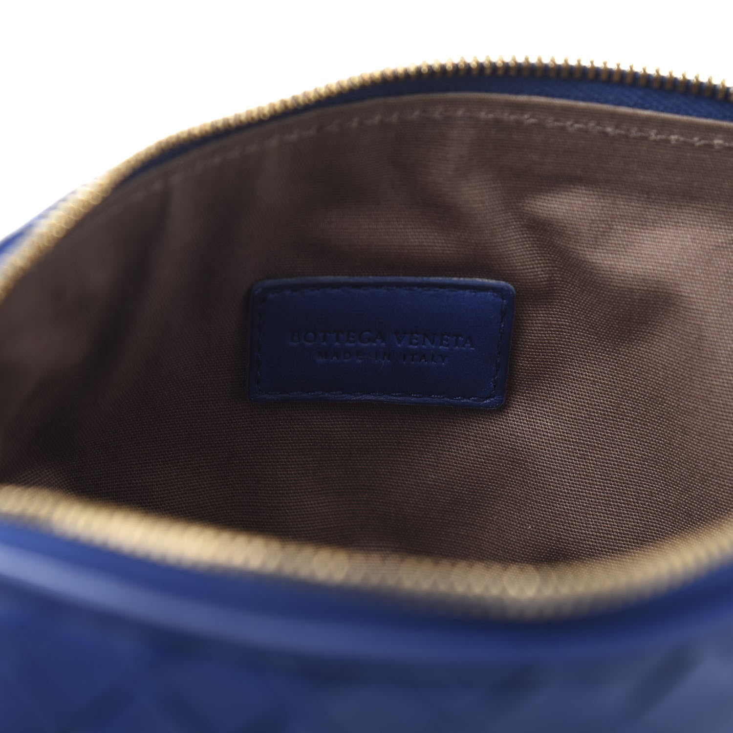 Bottega Veneta Nappa Intrecciato Cosmetic Pouch Royal Blue 7 of 10