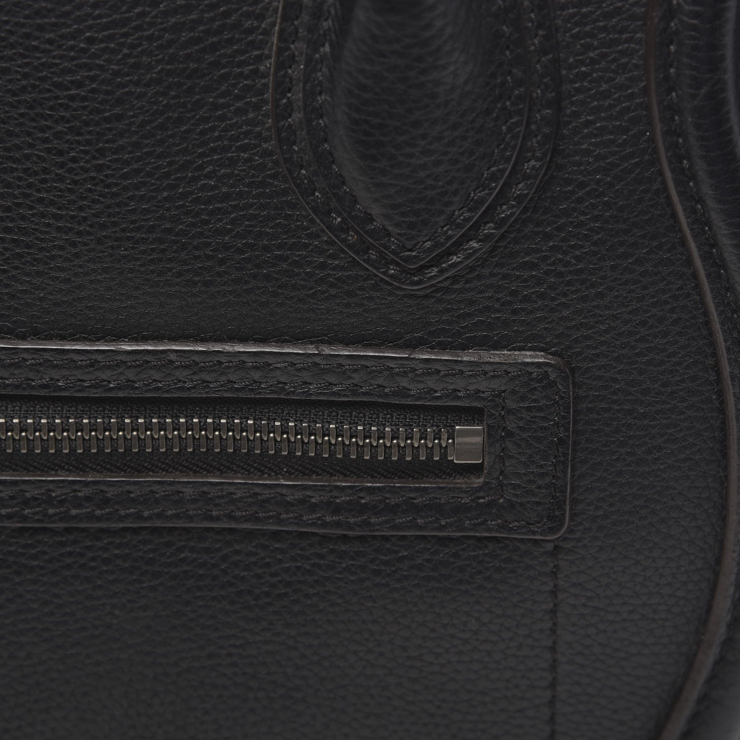 Celine Drummed Calfskin Micro Luggage Black 7 of 14