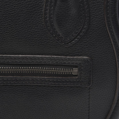 Celine Drummed Calfskin Micro Luggage Black 7 of 14