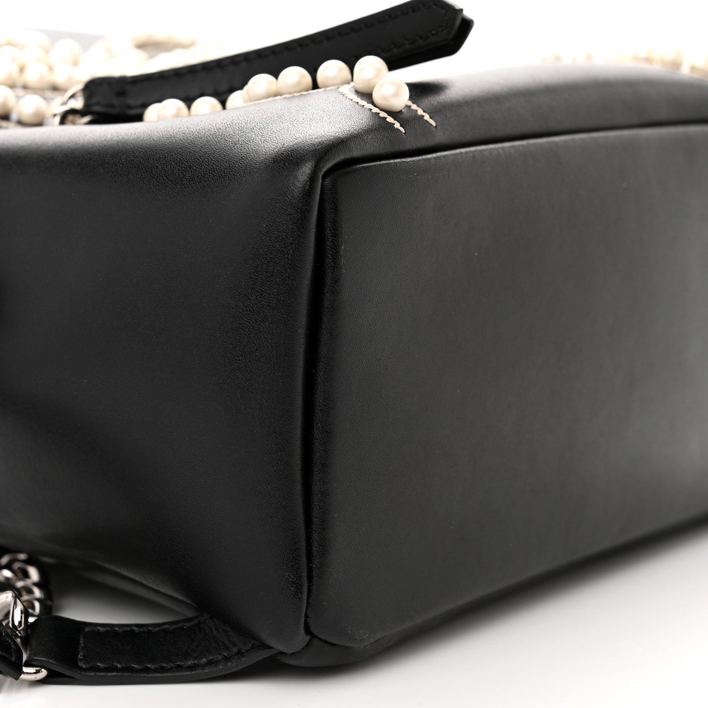 Vitello Liberty Pearl Romantic Bow Mini Backpack Black