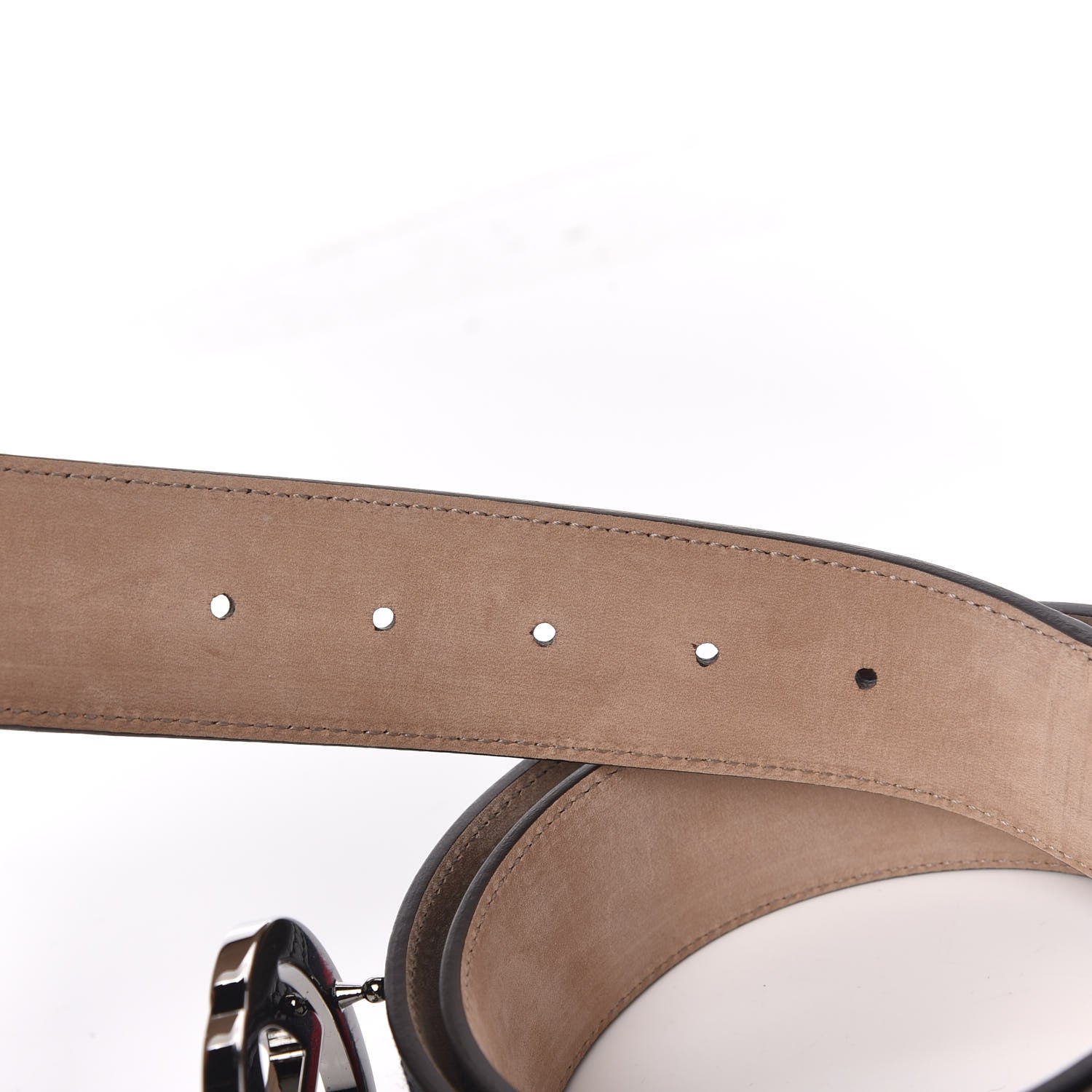Gucci Calfskin Web Interlocking G Belt 115 46 Navy 4 of 5