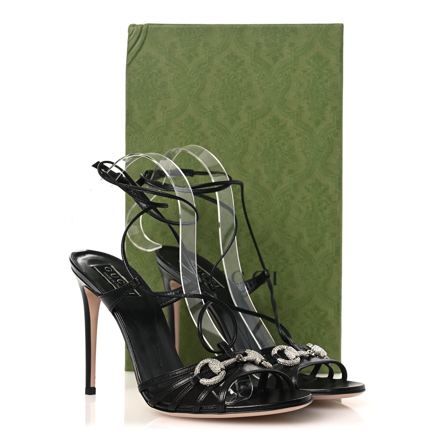 Malaga Kid Crystal Strappy Horsebit Sandals 39.5 Black