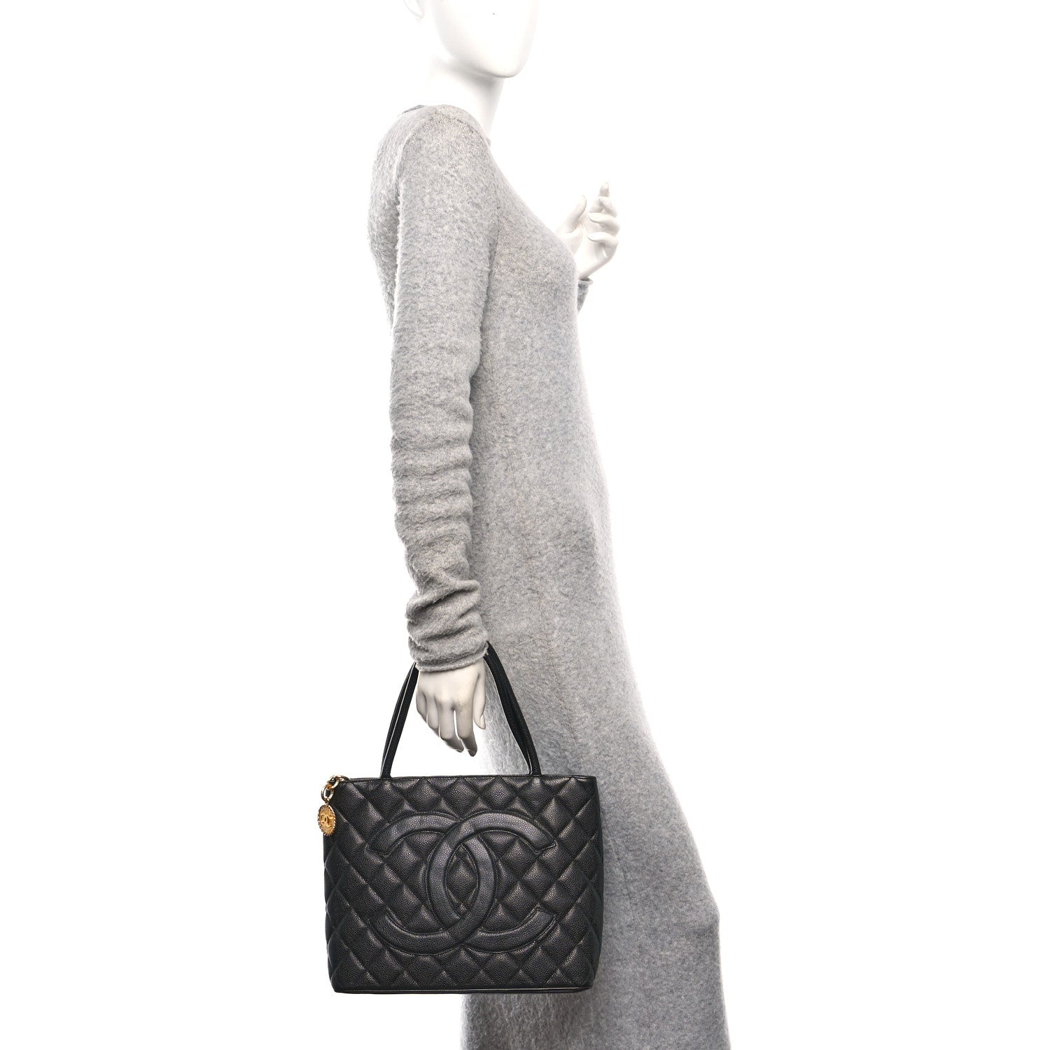 Chanel Caviar Quilted Medallion Tote Black 2 of 10