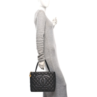 Chanel Caviar Quilted Medallion Tote Black 2 of 10
