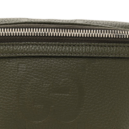 Gucci Piuma Calfskin Jumbo GG Embossed Small Belt Bag Dark Green 8 of 10