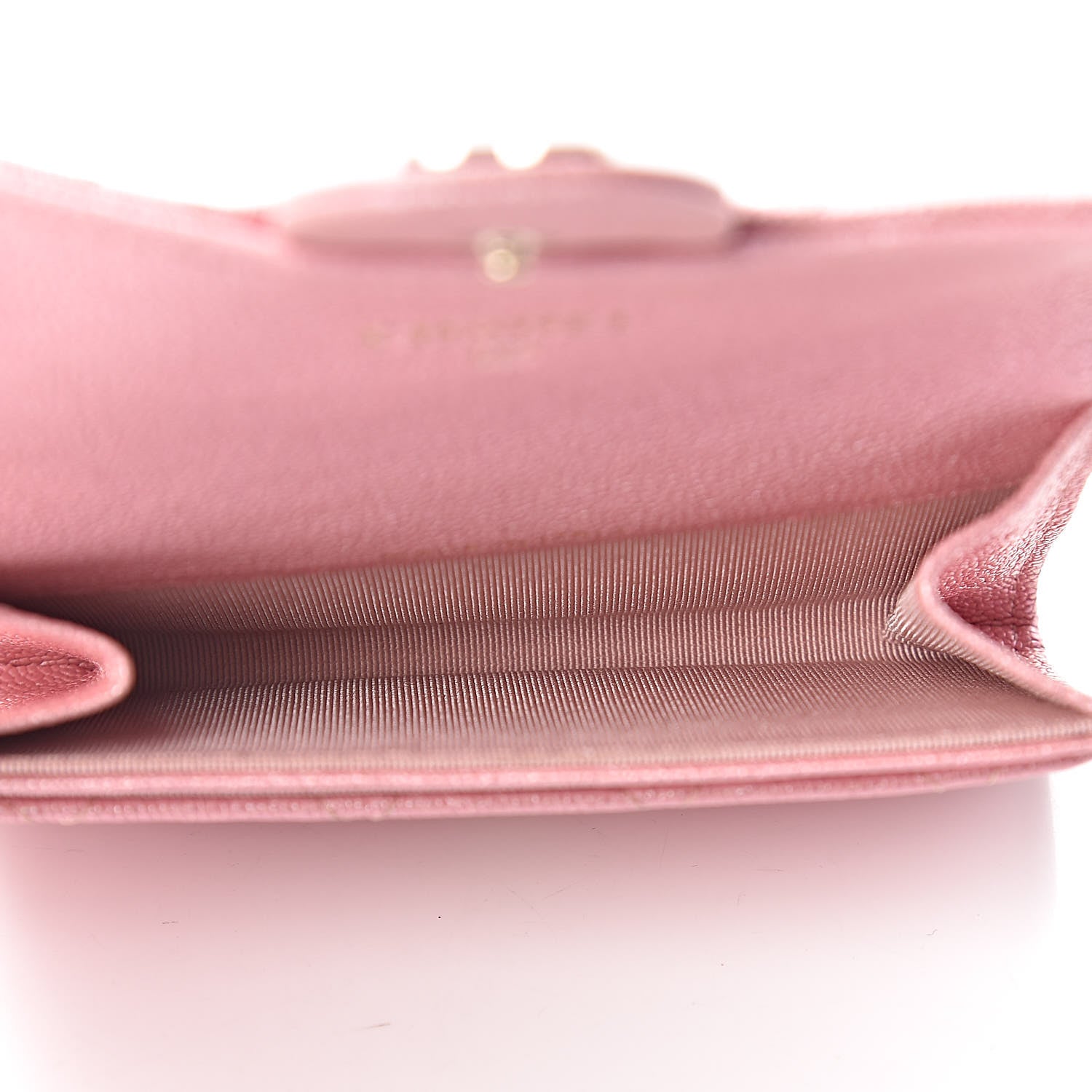 Chanel Iridescent Caviar Quilted Flap Card Holder Rose Pink 5 of 8