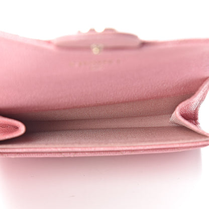 Chanel Iridescent Caviar Quilted Flap Card Holder Rose Pink 5 of 8