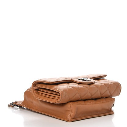 Chanel Calfskin Quilted CC Waiter Clutch Clutch With Chain Brown 7 of 14