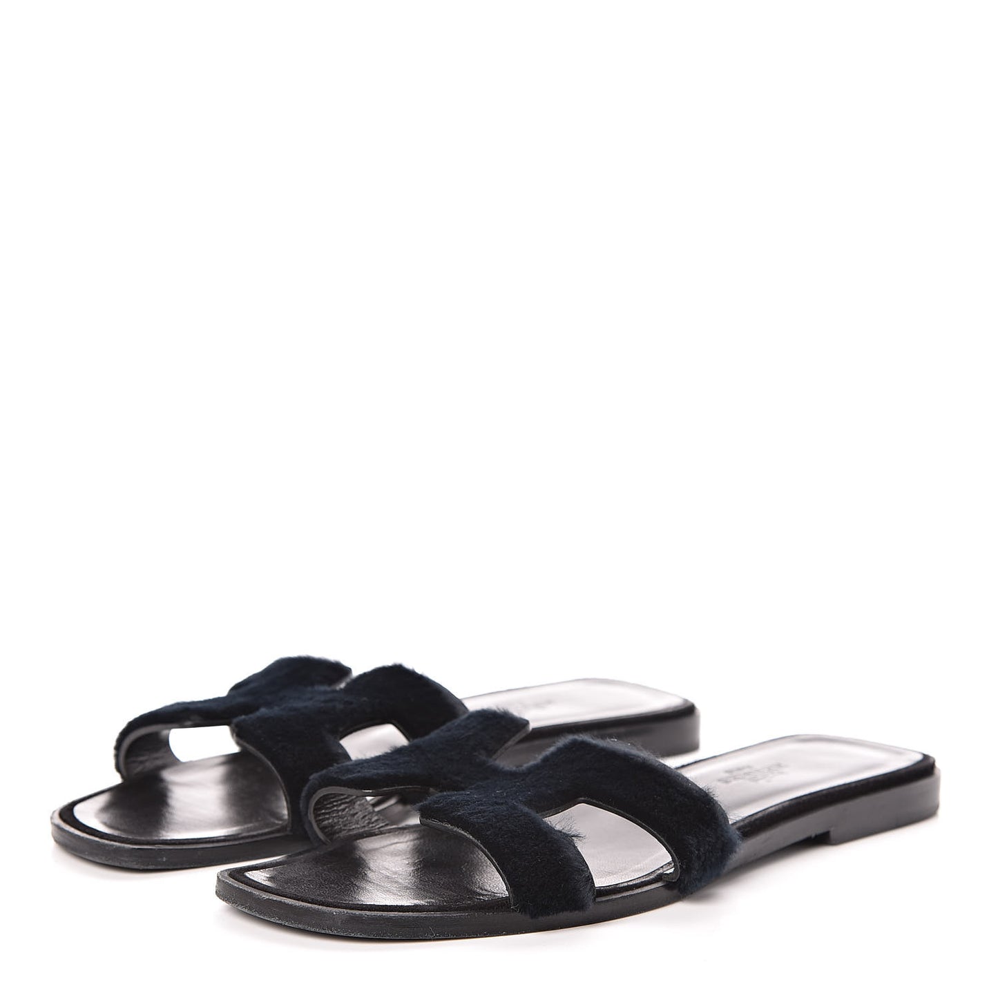 Sheared Mink Womens Oran Sandals 37 Black