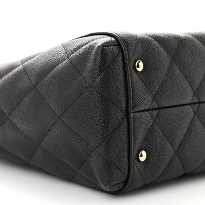 Chanel Caviar Quilted Small Shopping Tote Black 10 of 11