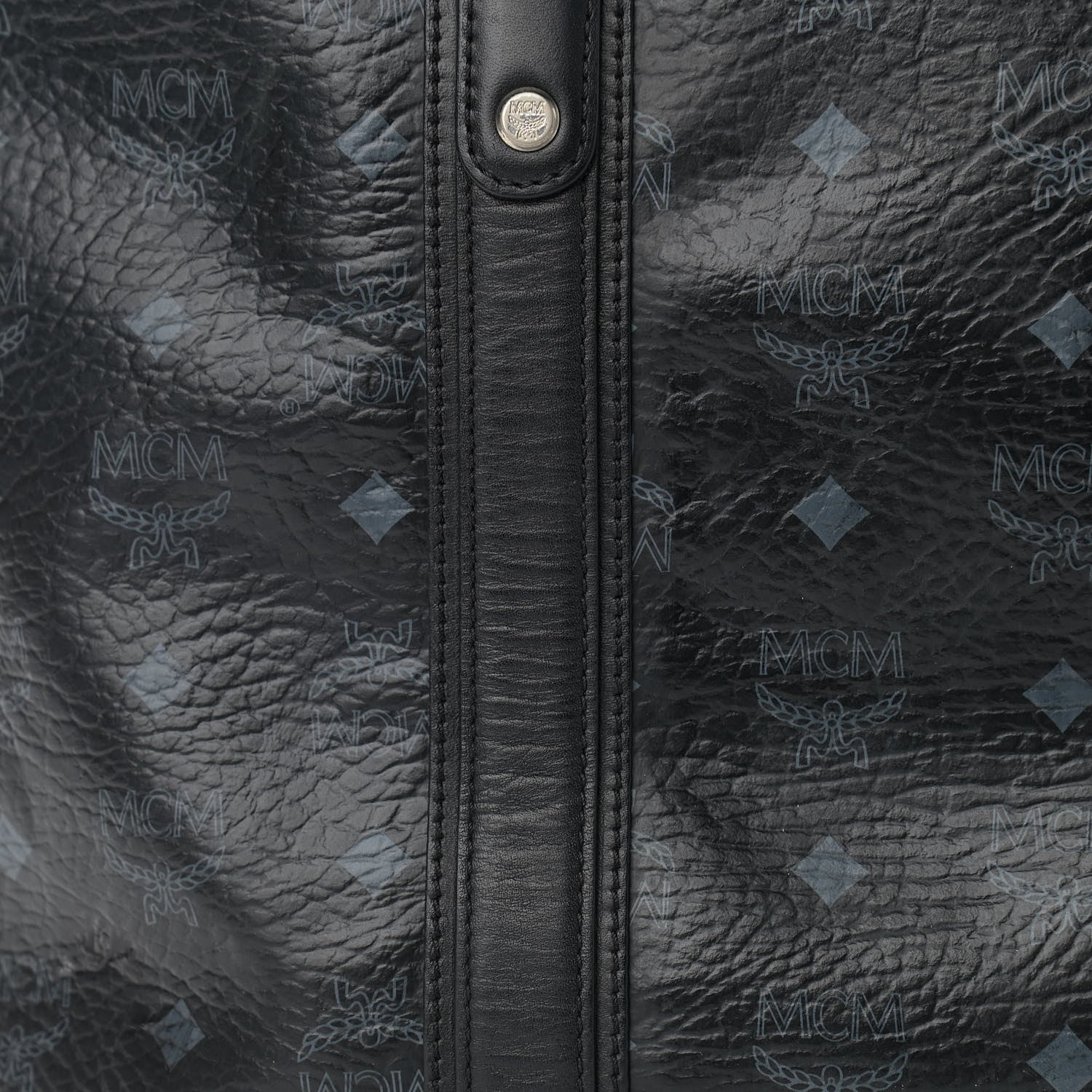 MCM Visetos Shopping Tote Black 15 of 16