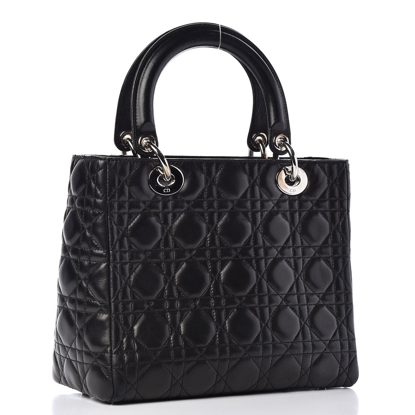 Lambskin Cannage Medium Lady Dior Black
