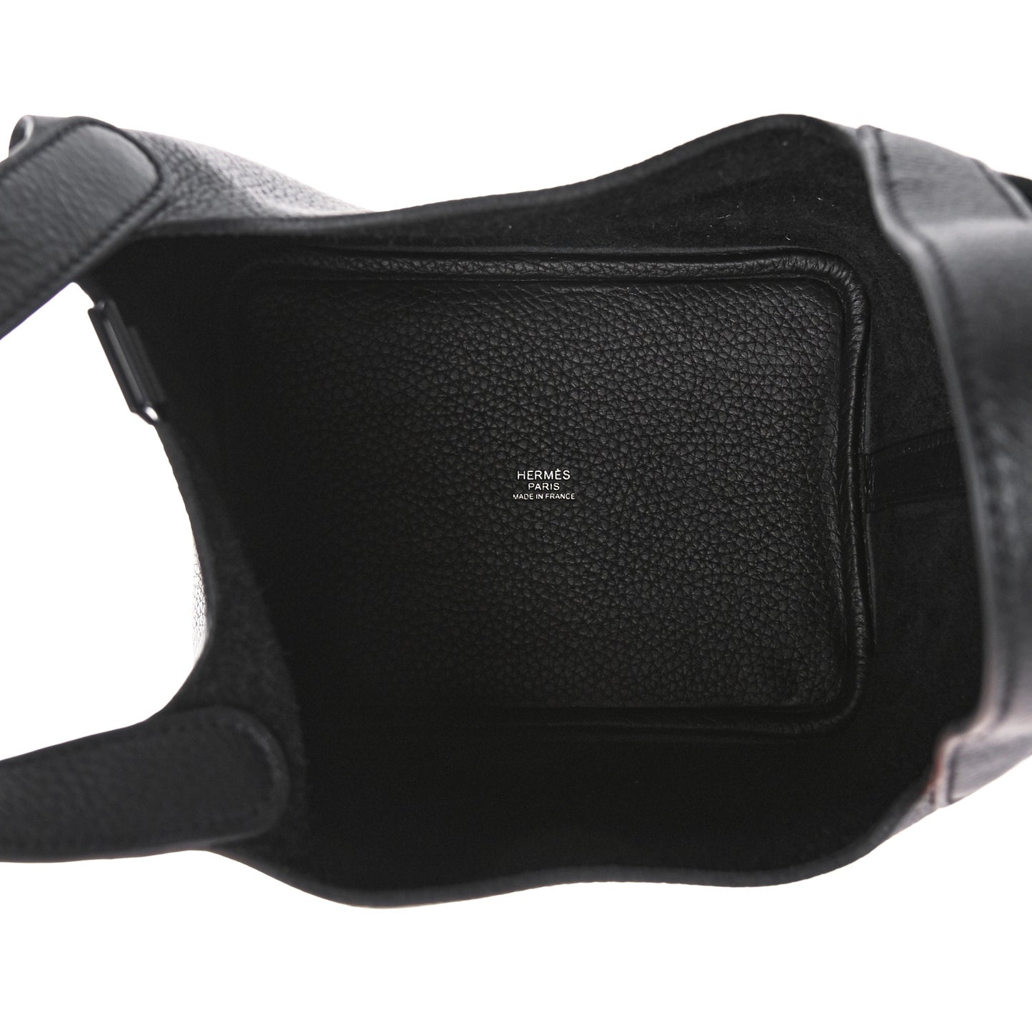 Taurillon Clemence Monochrome Picotin Lock 18 PM Black