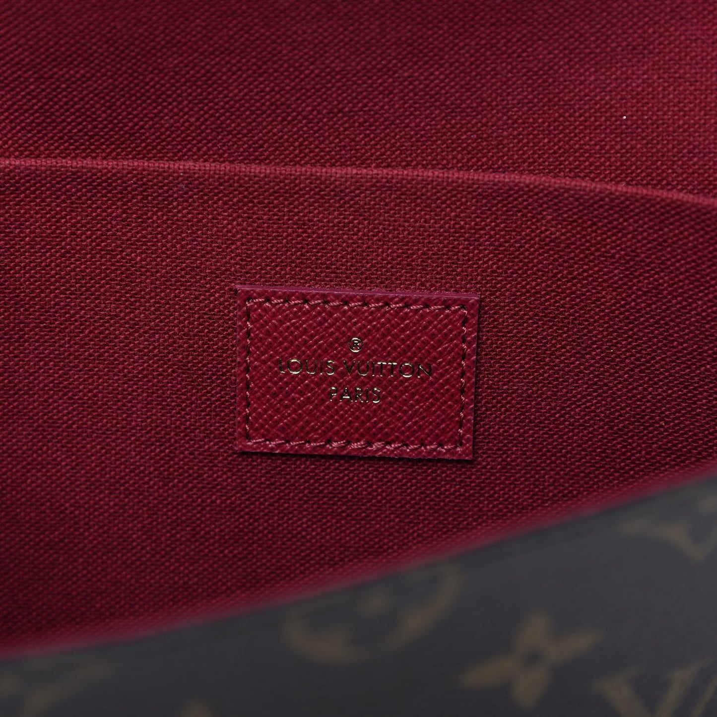 Monogram Pochette Felicie Chain Wallet Fuchsia