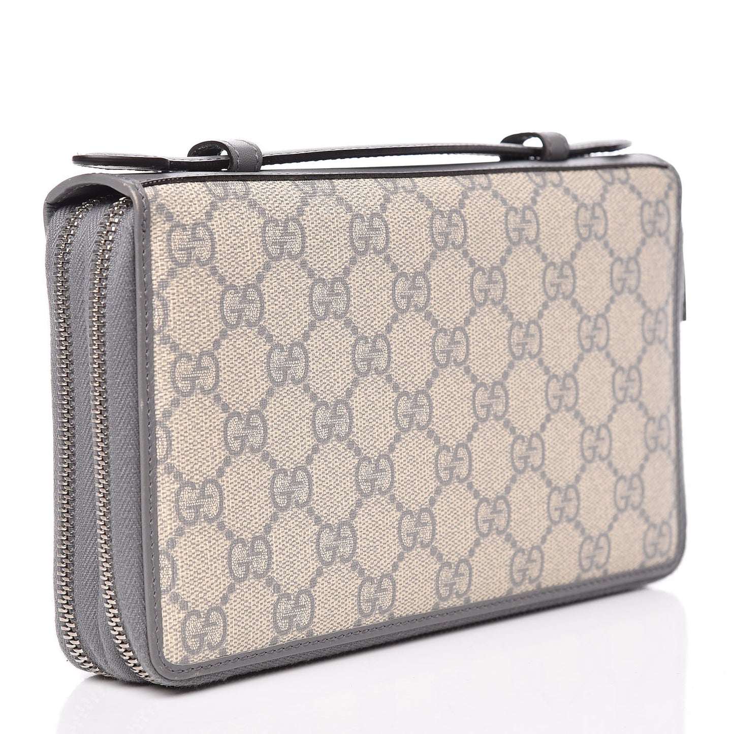 GG Supreme Monogram Travel Document Case Ecru Grigio