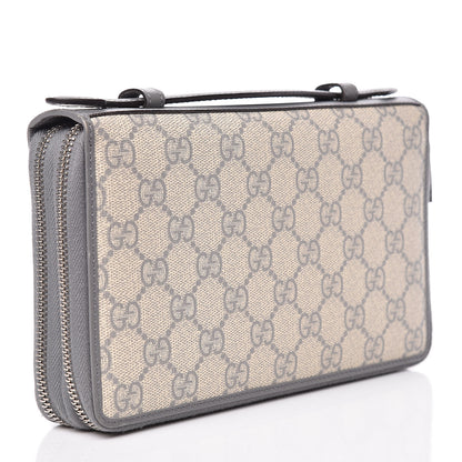 Gucci GG Supreme Monogram Travel Document Case Ecru Grigio 3 of 9