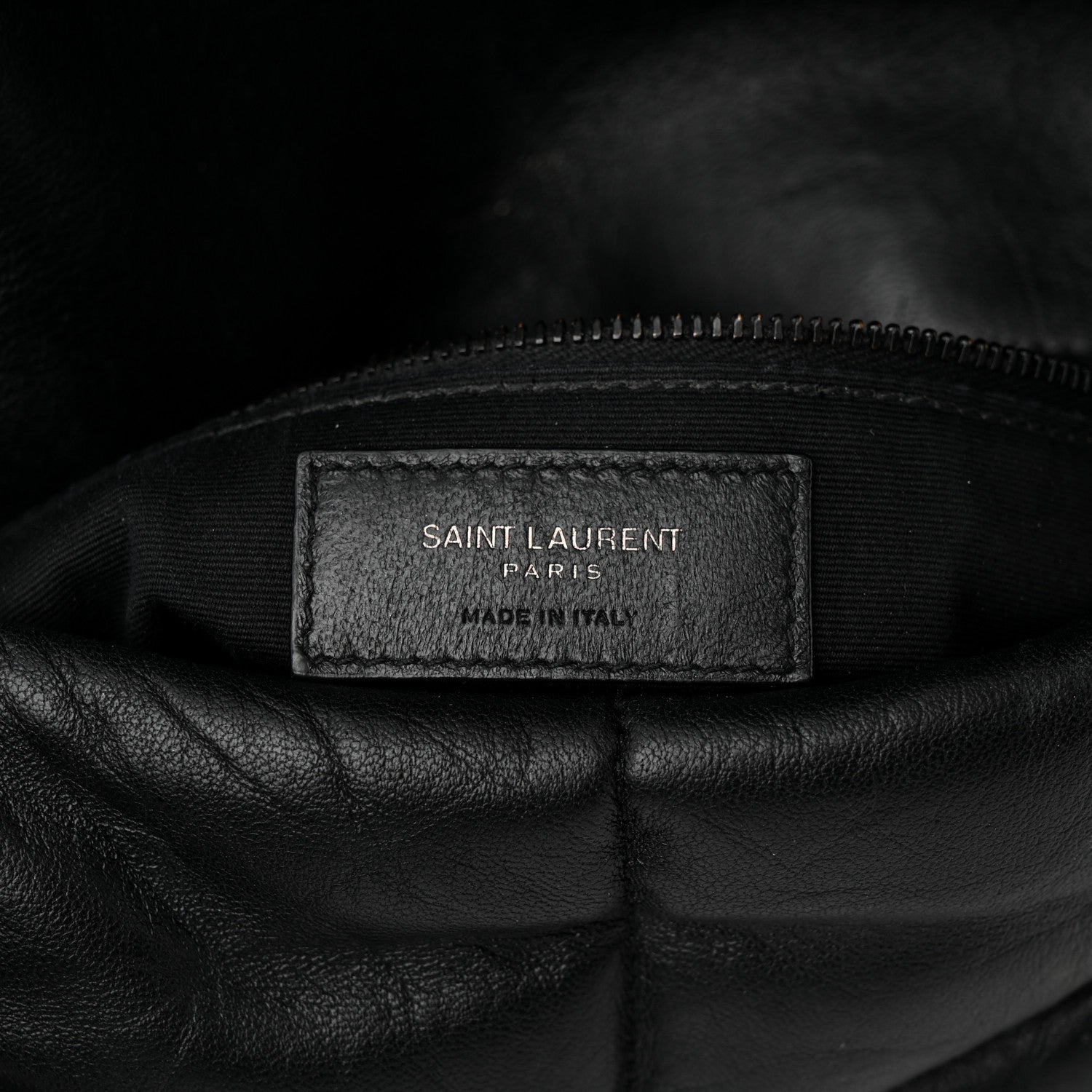 Saint Laurent Lambskin Quilted Monogram Monochrome Medium Loulou Puffer Chain Satchel Black 6 of 10