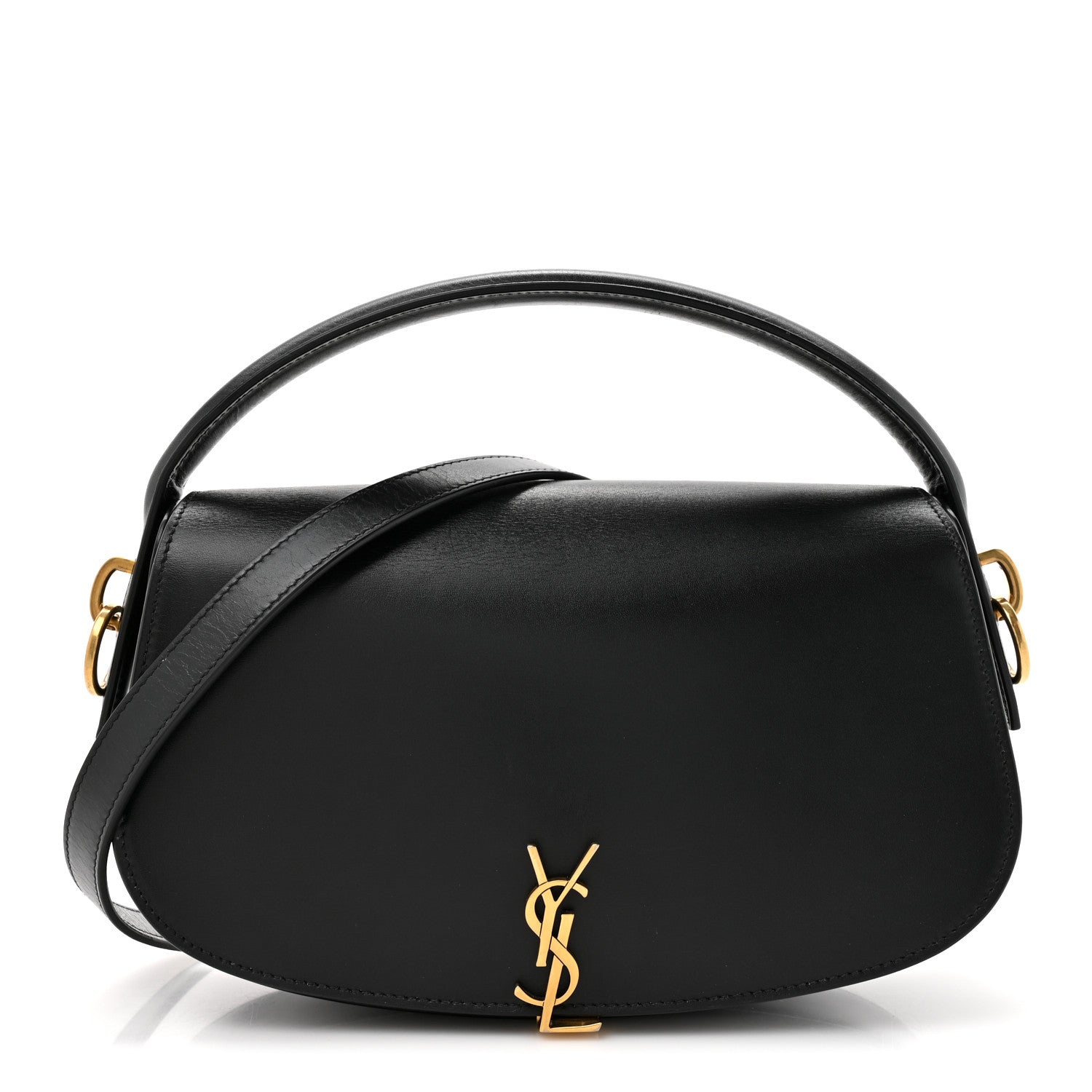Saint Laurent Box Calfskin Voltaire Top Handle Crossbody Bag Black 1 of 15