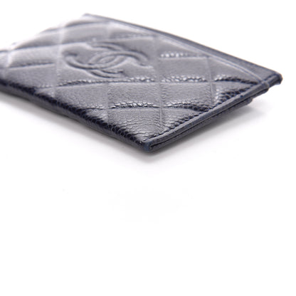 Chanel Caviar Quilted Diamond CC Card Holder Dark Navy 12 of 13