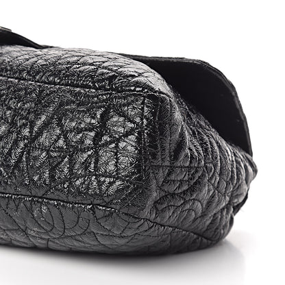 Chanel Vinyl Graphic Edge Flap Black 10 of 15