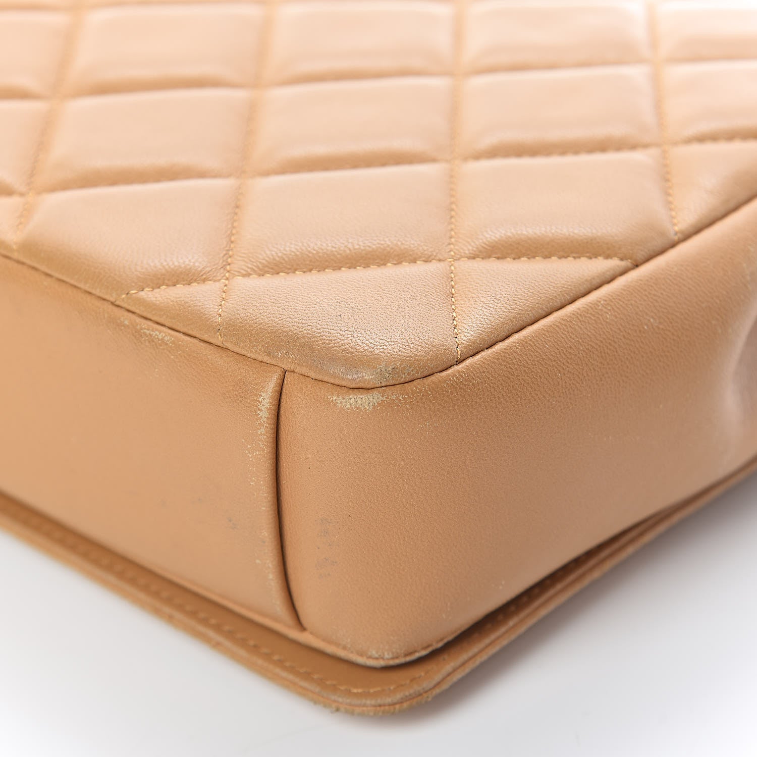 Chanel Lambskin Quilted Medium Diamond CC Flap Beige 14 of 22