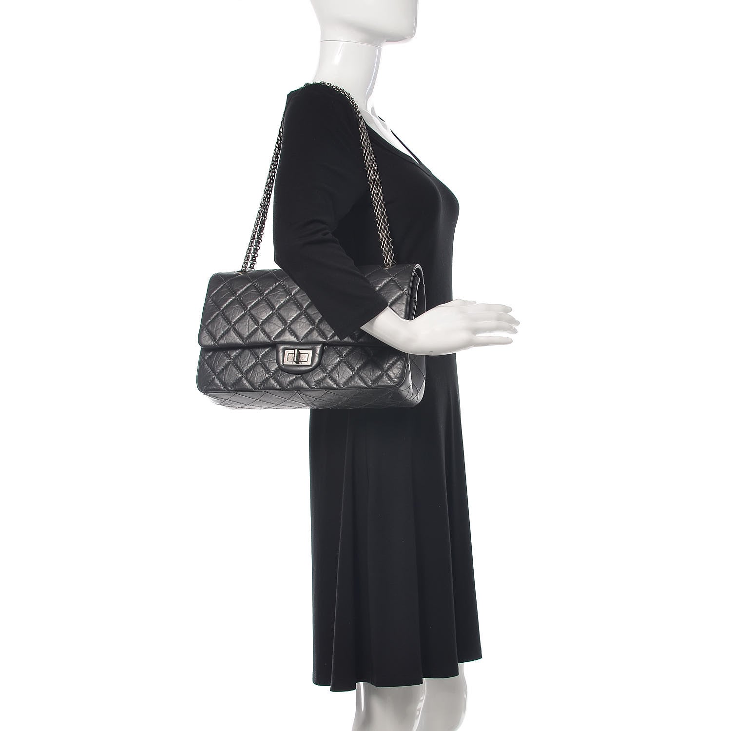Chanel Aged Calfskin Quilted 2.55 Reissue 227 Flap Grey 2 of 14