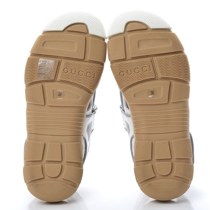Gucci Mesh Fabric Tinsel Sport Sandals 36 White Silver 5 of 9