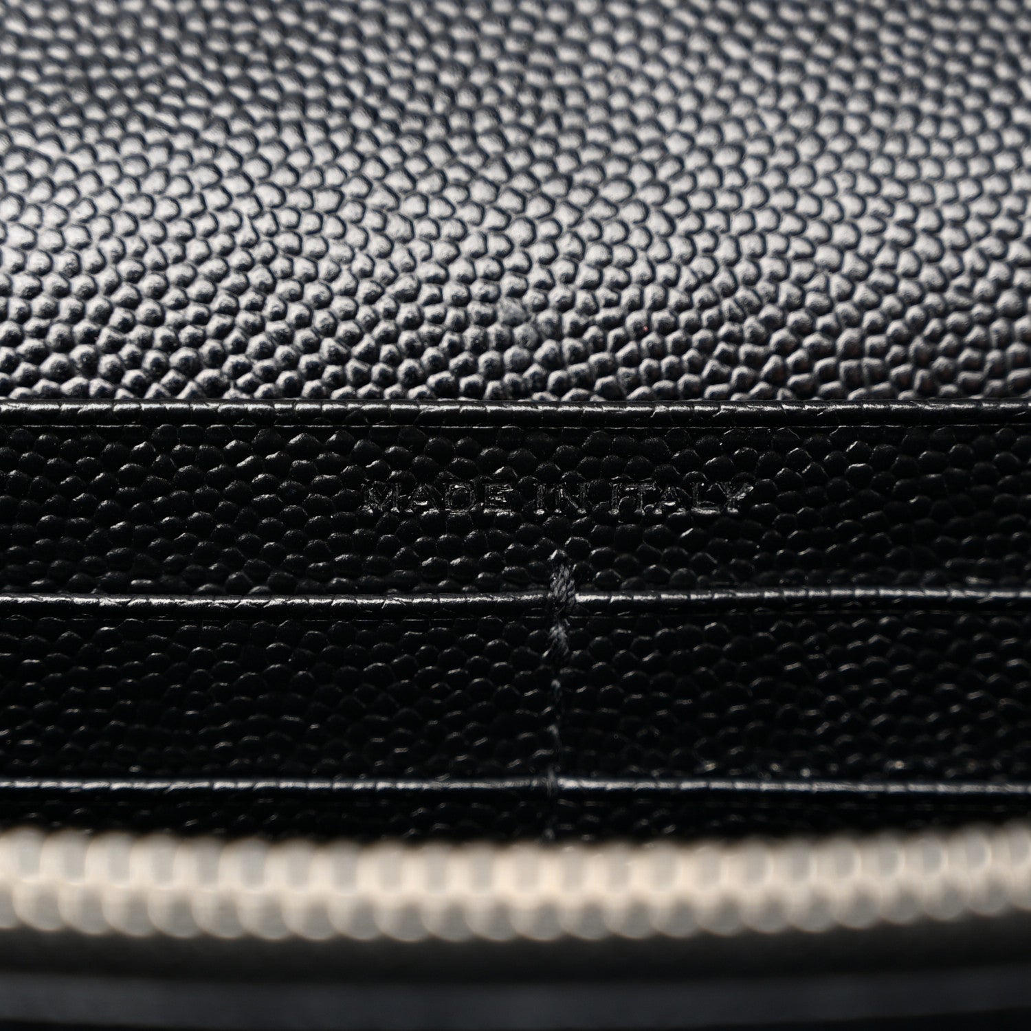 Saint Laurent Grain De Poudre Matelasse Chevron Monogram Chain Wallet Black 7 of 10