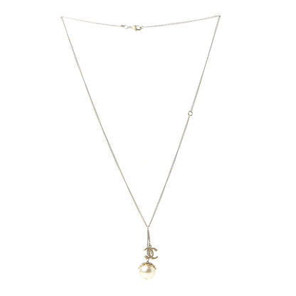 Chanel Pearl CC Lariat Necklace Gold 3 of 6