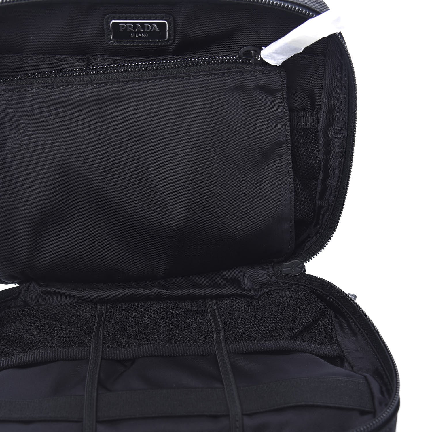Prada Tessuto Nylon Saffiano Necessaaire Pouch Black 8 of 11
