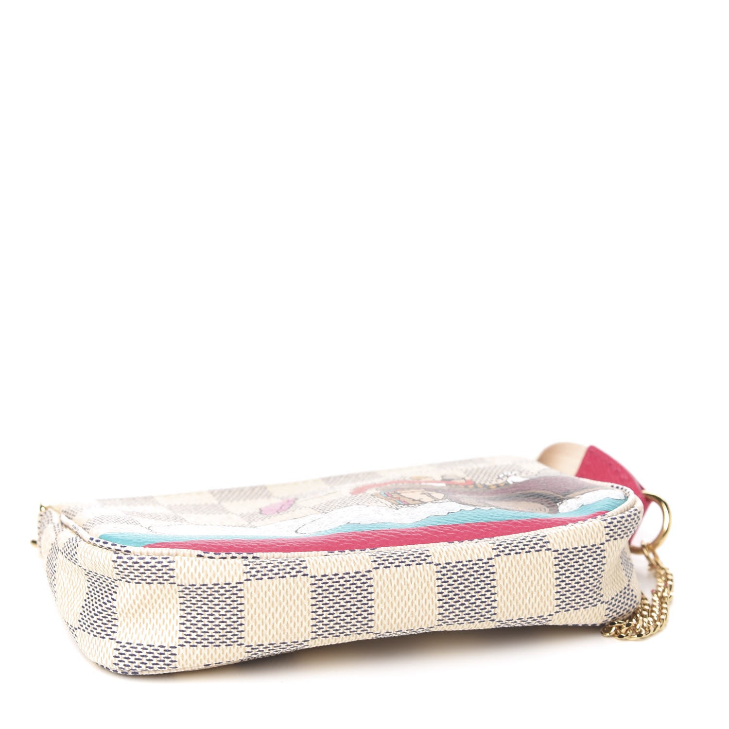 Louis Vuitton Damier Azur 2015 Christmas Animation Mini Pochette Accessories 3 of 8