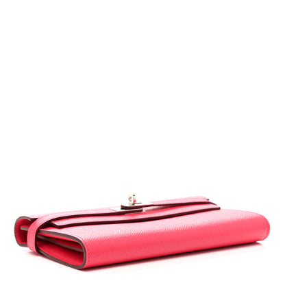 Hermes Epsom Kelly Longue Wallet Rose Extreme 4 of 7