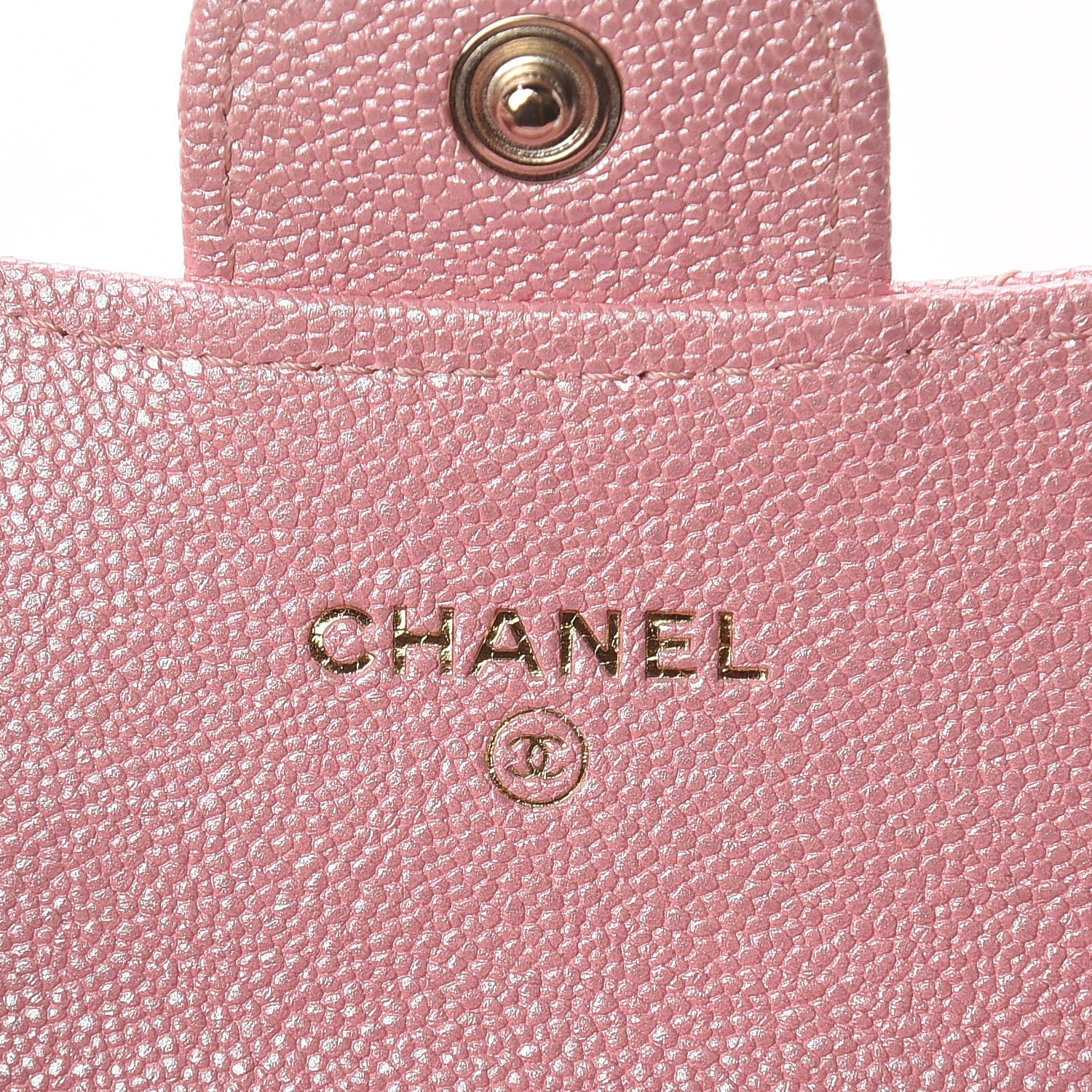 Chanel Iridescent Caviar Quilted Flap Card Holder Rose Pink 6 of 8