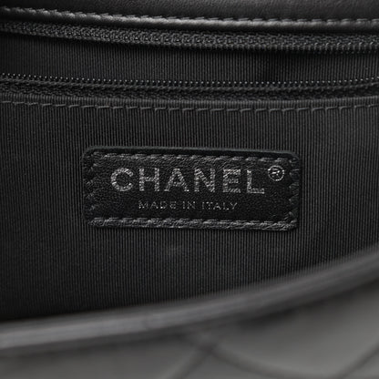 Chanel Crumpled Calfskin Quilted Large Chain All Over Flap Bag Black 6 of 11