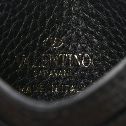 Valentino Garavani Pebbled Calfskin Rockstud Card Holder Black 6 of 6