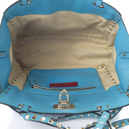 Valentino Garavani Vitello Small Rockstud Tote Parrot 5 of 17
