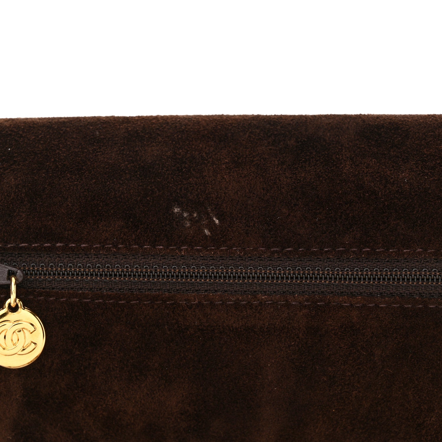 Chanel Suede Timeless CC Wallet on Chain WOC Brown 15 of 15