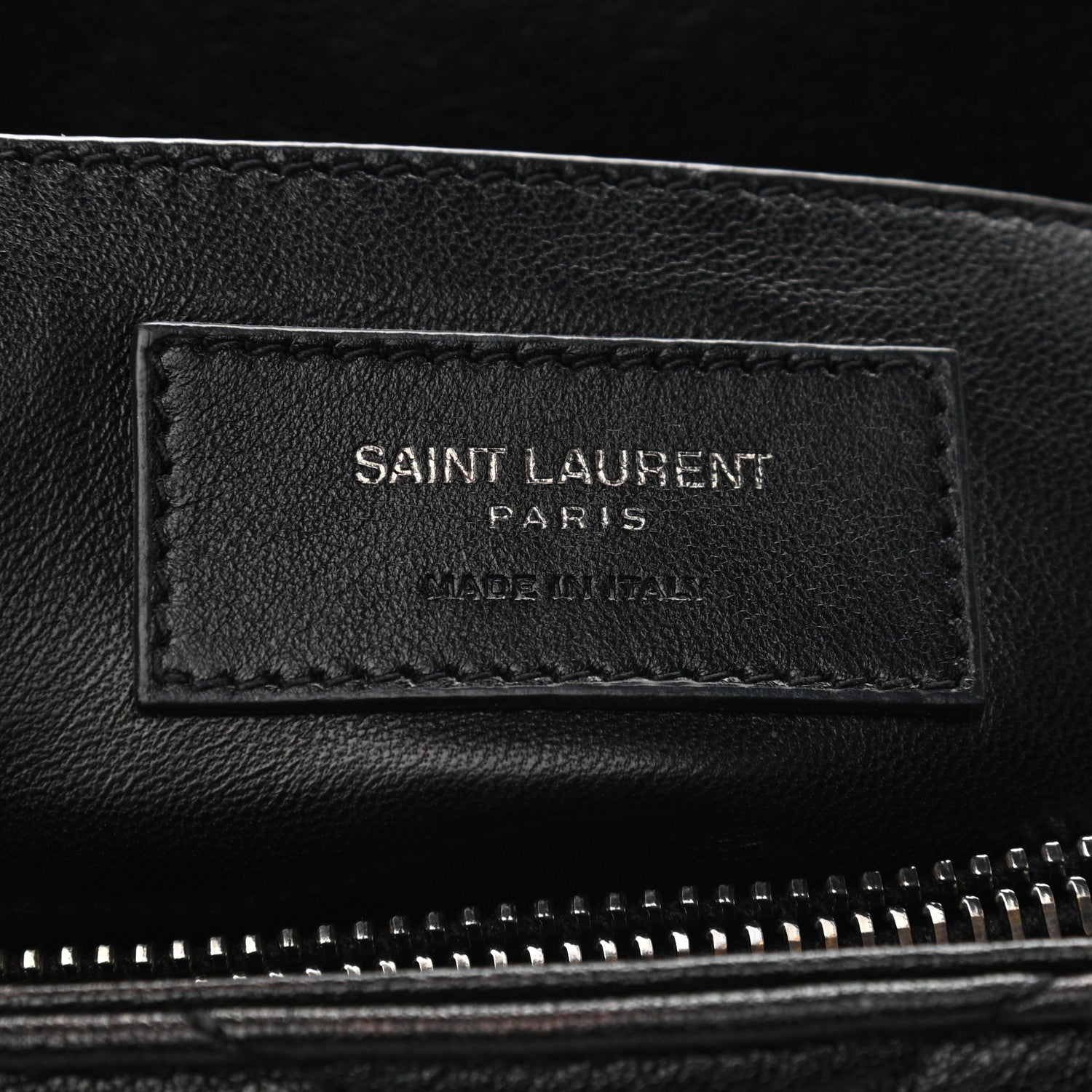 Saint Laurent Sheepskin Matelasse Chevron Monogram Large College Satchel Black 7 of 11