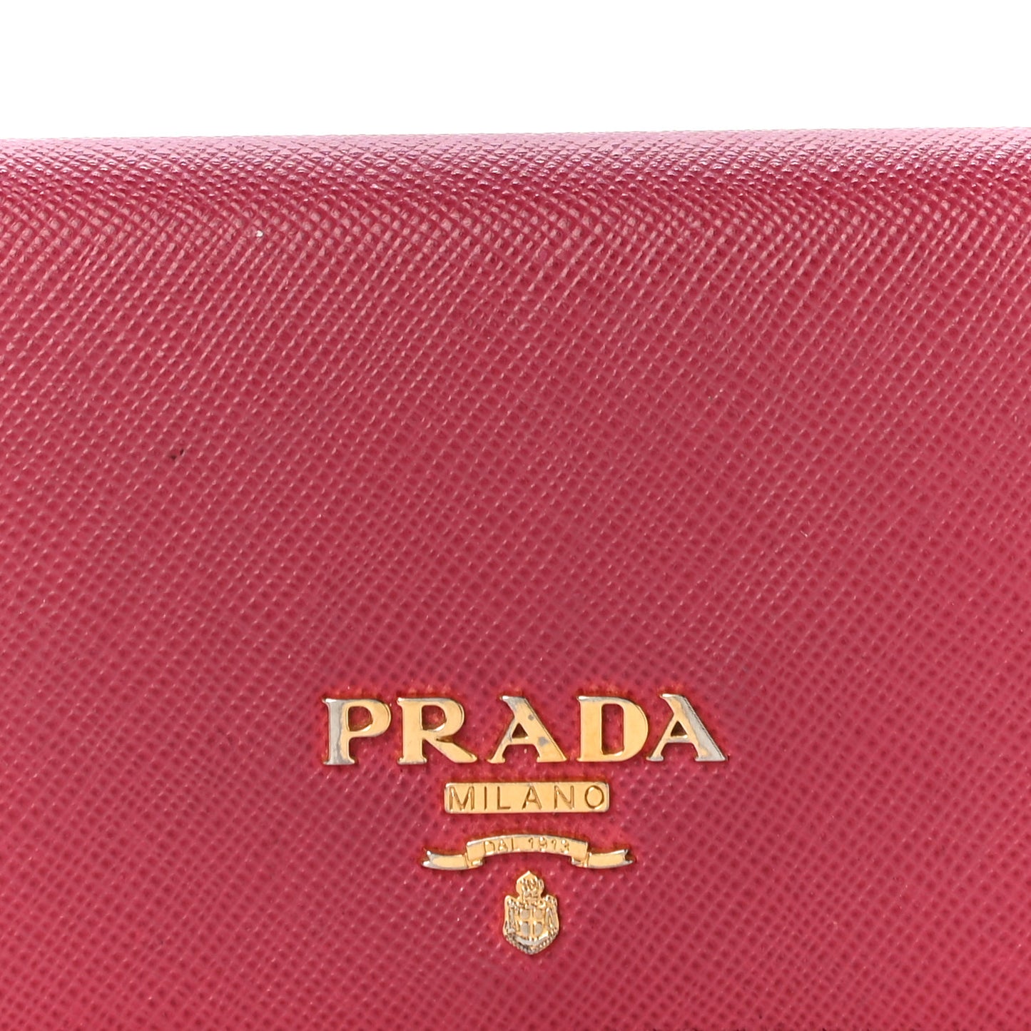 Saffiano Metal Bi-Fold Card Holder Wallet Peonia