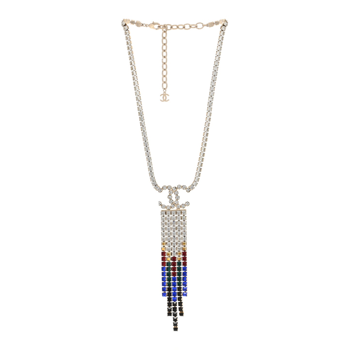 Crystal Skyline CC Necklace Blue Black Red