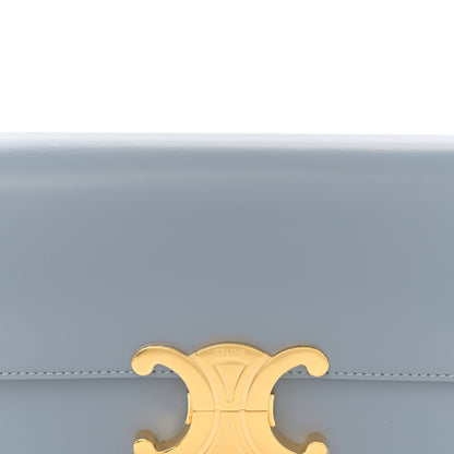Celine Shiny Calfskin Triomphe Shoulder Bag Artic Blue 8 of 10