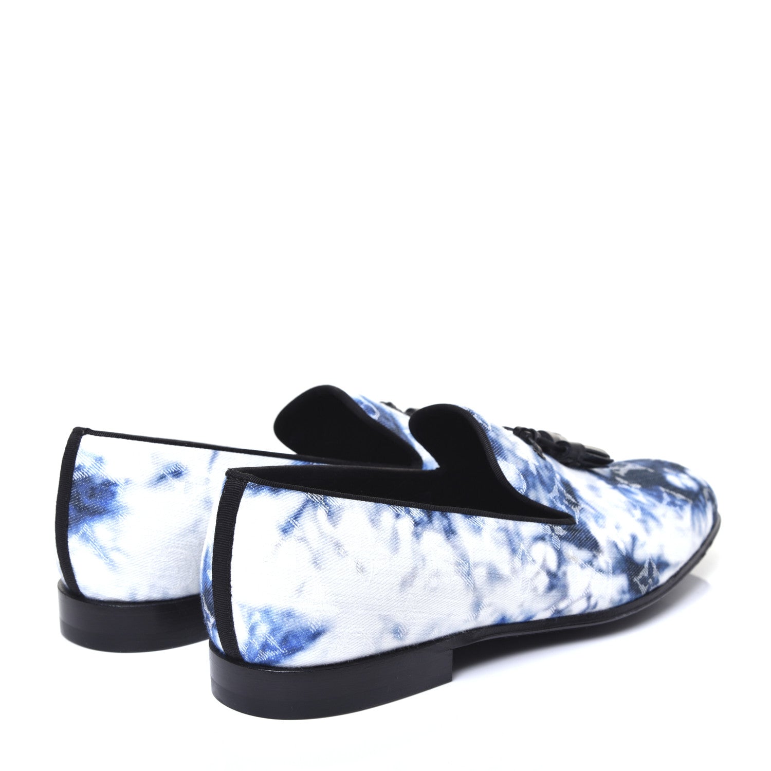 Louis Vuitton Monogram Denim Tie Dye Mens Auteuil Slippers 8 Navy Blue 4 of 10