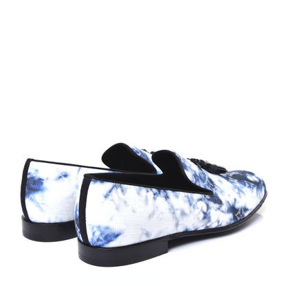 Louis Vuitton Monogram Denim Tie Dye Mens Auteuil Slippers 8 Navy Blue 4 of 10