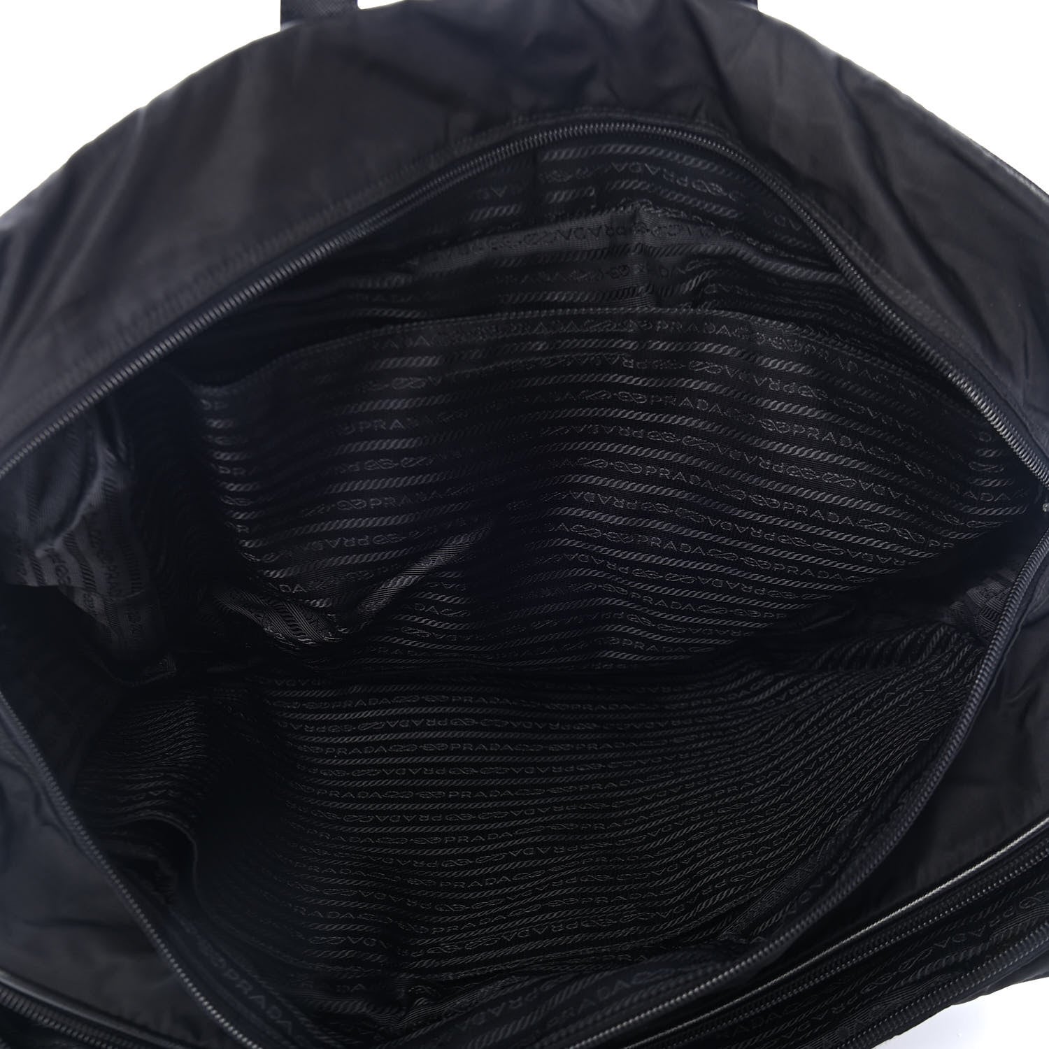 Prada Tessuto Nylon Saffiano Briefcase Black 4 of 5