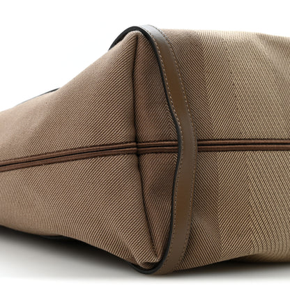 Chloe Canvas Calfskin Medium Logo Carry Tote Deep Taupe 9 of 10