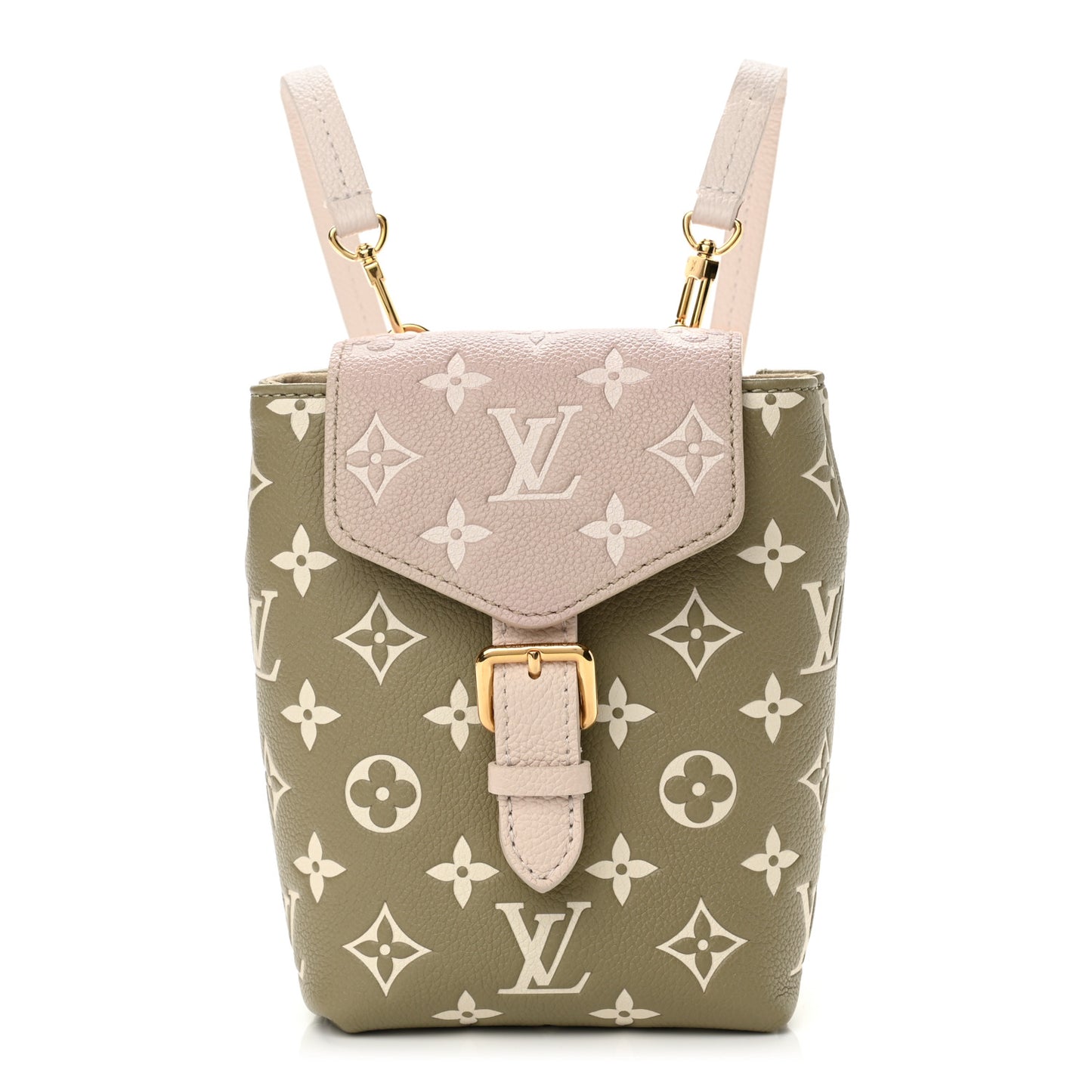 Empreinte Monogram Spring In The City Tiny Backpack Kaki Beige Cream